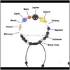 Perlen, Stränge Armbänder Schmuckstilvolles Wild Galaxy Sonnensystem Acht Planeten Thema Naturstein Perlen Mode Armband Hochwertiger Tropfen