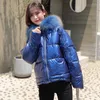 Aelegantmis Mode Oversize Veste d'hiver Femmes Down Coton Parkas rembourrés avec capuche de fourrure Femme Casual Épais Chaud Neige Outwear 210607