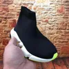 Size 24-35 Top quality Paris Kid Sock Shoes Speed Boy Girl Runners Trainers Knit Socks Triple S Boots Runner sneakers Without Box 5 Colors 1 Pair HH21-460