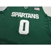 Nikivip Custom Retro #0 Kyle Ahrens College Basketball Jersey Men's Sched Green Any rozmiar 2xs-5xl Nazwa lub numer najwyższej jakości
