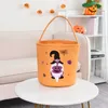 Halloween Bucket Gift Wrap Girls Boys Child Candy Collection Bag Party Supplies Easter Handbag Festival pumpkin Storage Basket for Kid 24*23CM