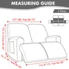 1 2 Seater Recliner Sofa Cover Stretch Velvet Lounger Armchair Slipcover Couch Covers Furniture Protector Elastic Side Pocket 211102