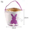 Geschenkomschakeling 11pcs/lot Easter Tote Bag 10 Styles Canvas Tail Bucket Bags Kids Basket