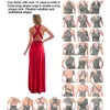 Arrivée Sexy Femmes Multiway Wrap Corde Croix Bandage Robe Halter Longue Fête Demoiselles D'honneur Infinity Robe 210527