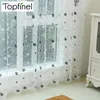 Cortina Drepes Top Top Finel 2021 Ninho Pássaro Painel Sheer Cortinas Bordadas Para Cozinha Sala de Estar The Quarto Tule Janela Tratamento