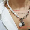 KMVEXO Collana con catene di perle irregolari barocche vintage 2020 Collana con ciondolo geometrico Aangel Amore Collane per donne Gioielli punk7817208