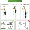 Equipamentos de rega Mini kit de irrigação de gotejamento Sistema de jardim Envergonhar esfriar para estufa / relva com sprinkler ajustável
