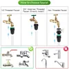 Equipos de riego Mini kit de riego por goteo Sistema de jardín Enfriamiento por nebulización para césped de invernadero con aspersor ajustable 289W