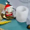 Herramientas de artesanía Silicone Cabras de velas Molde Árbol de Navidad 3D Resina Epoxi Cake Chocoalte Forma de molde hecho a mano para velas