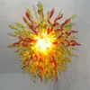 Moderna lampor h￤ngande ljuskronor r￶d b￤rnsten f￤rgad handbl￥st glas ljuskrona italiensk stil design energibesparande lysdulor f￶r hem kaf￩ dekoration