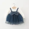 2021 herbst Infant Baby Mädchen Kleid Kleinkind Mädchen 1. Geburtstag Party Prinzessin Kleider Für Baby Mädchen Kleidung 0-2y Kleinkind vestidos Q0716