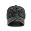 Modemärke New York tvättad bomullsboll mössa för män kvinnor gorras snapback caps baseball casquette pappa hatt utomhus sport hattar