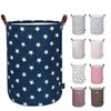 Foldable Storage Basket Portable Storage Bags Kids Toys Storage Bag Bins Printed Sundry Bucket Canvas Handbags Clothing Organizer Tote ZGY57