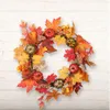 装飾的な花の花輪の感謝祭の秋の色の花輪のカモキキン渓谷スパイクウィックスクリスマスの家の窓の装飾