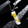 Long Chain Lecklaces Creative Smile Face Skateboard Pendentif Collier Jeune Homme Femme Hip Hop Bijoux Collier