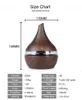 Colorful 300ml Humidifier Aroma Essential Oil Diffuser Ultrasonic Air Purifier with Color Changing LED Light USB Charger Wood Grain for Office Home Car Vehicle