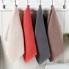 Towel 4PC 100% Cotton Hand s for Adults Plaid Face Care Magic Bathroom Sport Waffle 35x35cm 210728