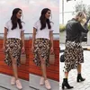 Sexy Frauen Rock Mode Leopard Print Hohe Taille Damen Abend Party Mini S Lace Up Rüschen Bleistift S 210607