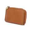 5pcs Card Holder Women Genuine leather RFID Multifunctional Short Zipper Wallet