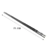 1 paire acier inoxydable anti-dérapant Dragon baguettes Sushi métal fer Portable chinois sain bâton pour Set189B