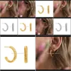 Drop Delivery 2021 Twist Pattern C Earrings For Women S925 Sterling Sier Piercing Stud Zircon Diamond Fine Jewelry Pendientes Blupb