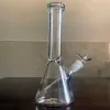 QBsomk Narghilè Beaker Bong con Ice Catcher Spessore Base Tubi d'acqua per fumare Downstem Bong in vetro semplice