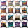 Landscape Series Mountain River Sky Aurora Printing Pillow Case Sofa Cushion Cover Household Products 45*45cm T500646