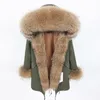 Women's Fur Women's & Faux Jacket Nice Raccoon Collar Placket Hair Pie Overcoming Coat Mid-length Female Winter