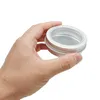 2 oz aluminium blikken pot, 60 ml, hervulbare containers, fles, doorzichtige bovenkant, schroefdeksel, ronde blikken container8927856