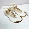 Sandalias con punta dividida de Metal anticolisión con diamantes dorados, Sandalias con Clip de banda elástica para Mujer, Sandalias planas redondas para Mujer