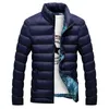 Jaqueta de inverno homens algodão acolchoado grossa jaquetas parka slim slim luva longa acolchoado outerwear roupas casacos quentes 211104