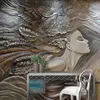 Personnalisé 3D Photo Papier peint Creative Embossage Beauté de paon Art Mural Chambre à coucher Salon Entrée Salon mural