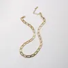 Кулон ожерелья из нержавеющей стали цепи ожерелье женские хип-хоп декоративное золотое покрытие для женщин шеи цепи любовь ювелирные принадлежности 20