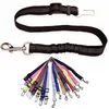 Laisses de ceinture de sécurité pour chien 10 couleurs Ceinture de sécurité réglable pour voiture pour animaux de compagnie Tampon élastique élastique Ceintures de sécurité en nylon réfléchissantes robustes Se connectent au harnais pour chien lors des voyages en véhicule