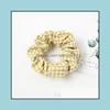 Rubber Jewelry Jewelry Plaid Scrunchies Women Elastic Bands Stretchy Scrunchie Girls Headwear Loop Ponytail Holder Printed Hair Aessories Dr