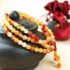 Collier en agate de jade de couleur naturelle pour femmes, 6-8mm, 108 perles, pendentif en perles de Yoga, pierres précieuses, cadeau pour bijoux, vente en gros