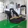 9cm moda yaz topuk deri bezelye sandalet kadınlar nokta sandal plaj terlik lüks marka bayanlar ofis partisi dr ayakkabı boyutu 35-40