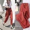 Pantalones vaqueros blancos de cintura alta de gran tamaño para mujer, pantalones elásticos holgados coreanos para novio, pantalones negros para mujer, ropa para mamá 210629