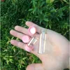 5ml 6ml 7ml 10ml 14ml Mini Glass Bottles With Plastic Screw Pink Cap Transparent Vials Jars 100pcsjars