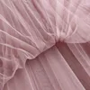 Tulle юбки MIDI плиссированные юбка черный розовый тюль юбка женщин весна лето корейская эластичная высокая талия сетка туту юбка 210730