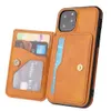 Magnetische portemonnee -kaartslotleer mobiele telefoon kussens voor iPhone 15 14 13 12 11 Pro Max XR XR XS 8 7 Plus Ipohne14 Back Card Bag Cover