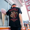 Çin Tarzı Kart Sokak Kişilik Hayalet Hip Hop Avrupa ve Amerika Kısa Kollu T-shirt İnsan Kafası Bıçak Saccharum 210706