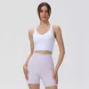 Yoga Lu Lu Lu Ribete Elastic Elastic de Back U-back Sports Roupos de ginástica de ginástica Mulheres de roupas íntimas casuais Tampa de tanque acolchoada