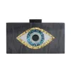 Lady Chain Shoulder Crossbody Handbag Acrylic Evil Eye Purse Women Box Evening Bags and Clutches211h