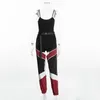 Damen-Trainingsanzüge BF-Stil Mode Lässige Anzüge Frauen 2022 Trendy Pure Black Straps Weste Hohe Taille Hosen Lose Mädchen Streetwear Fitness Se