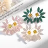 Europese luxe merk Charm vrouwelijke bloem oorknopjes 18k vergulde micro-ingelegde gekleurde zirkoon oorbellen mode vrouwen s925 zilveren naald oorbellen sieraden