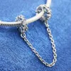 925 Sterling Silver Blask Bezpieczeństwo Charm pasuje do European Pandora Style biżuteria Bransoletki