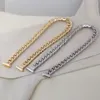 Europe America Men Silver-colour Metal Multicoloured Enamel Diamond Engraved V Initials Chains Links Patches Necklace Bracelet Jew277C