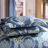 Jacquard Weave Duvet Cover Bed Euro Bedding Set 240x220 Quilts för dubbla hem textil Lyx kuddar Bedroom Confort 210706