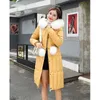 Mode Parka Mantel Frauen M-3XL Plus Größe Weiß Gelb Rot Jacke Winter Koreanische Mit Kapuze Lose Lange Wärme Kleidung LR441 210531